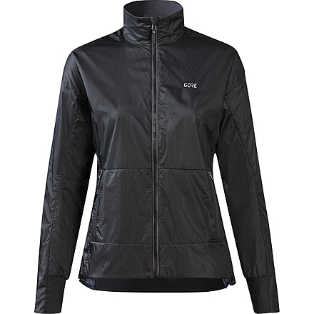 GOREWEAR Drive Running Jacket Womens in Black 2XS Slim fit Windproof FE88643D, 100845-9900-34
