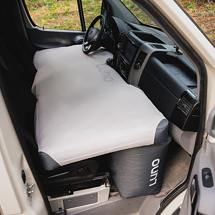 Luno AIR Van Front Cab Mattress Fitted Sheet, Stone Gray, One size, van-fitt-mattr-sheet