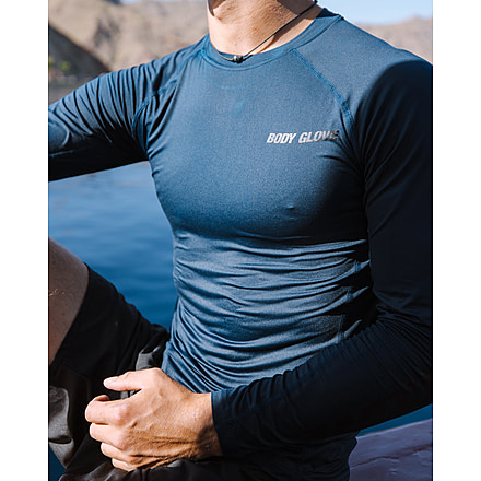 Body Glove Catalina UPF 50+ Long-Sleeve Sun Shirt - Harbor Blue F00B7DD0, M, Harbor Blue, DT25222B1758A-HRB-M