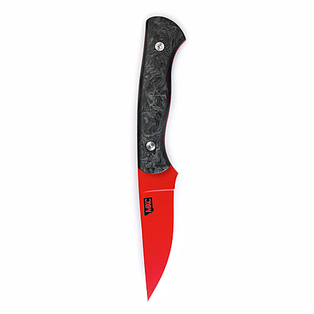 Montana Knife Company Blood Brothers Blackfoot 2.0 Fixed Blade Knives, 3.5 inch, Magnacut Stainless Steel, Fixed Blade, Carbon Fiber Handle, Black/Red, 7.75 inch, MKC-000993
