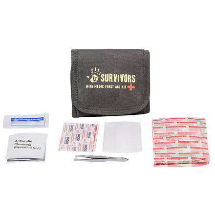 12 Survivors Mini Medic 60 pc First Aid Kit TS42003B