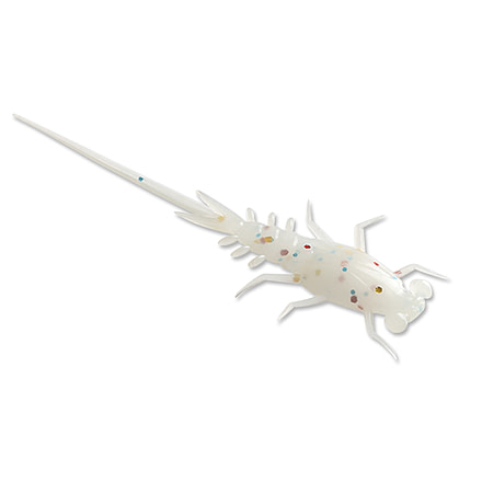 13 Fishing Bernie, 1.7" Donkey Sauce Infused, Wonder Bread Glow, 6 Baits Per Pack, BN-WB