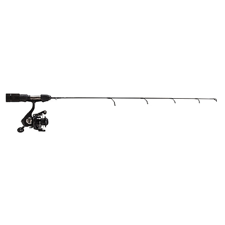 13 Fishing Blackout Ice Combo, UL reel 2BB, Instant anti Reverse, 27" UL Fiberglass Blank, Stainless Steel Guides, BOI-27UL