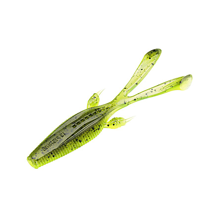 13 Fishing Invader Creature Bait feat. Rabbit Ear 4.25in, 6/Pack, Cilantro Lime, RE-IV-25