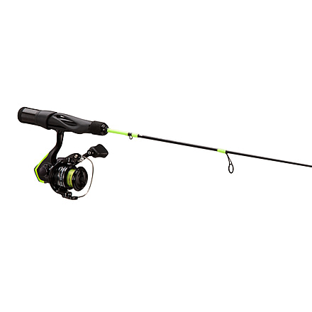 13 Fishing Thermo Ice Spinning Combo, Solid Fiberglass Blank, 24", UL, Hi-Vis Tip, 2BB, Instant Anti Reverse, 160YD/#4, 5.2:1, TIC5-24UL