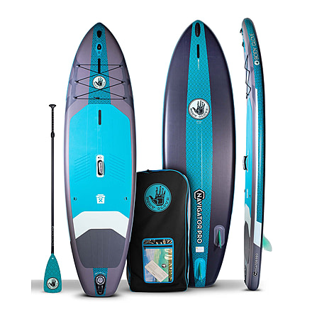 Aquapac Navigator Pro 106 Inflatable Paddle Board - Silver/Teal 0BE009A7, 10 ft 6 in, Silver/Teal, ISUPNAVPRO22U-489-10/FT/6/IN