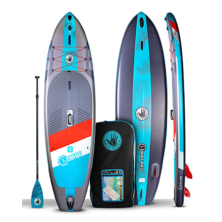 Aquapac Iskiff Pro 106 Inflatable Paddle Board - Silver/Teal 4ECD964A, 10 ft 6 in, Silver/Teal, ISUPISKIFFPRO22U-489-10/FT/6/IN