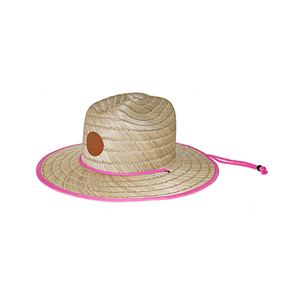 Body Glove Straw Lifeguard Hat with Bungee Cord - Natural/Pink 966F2938, One Size, Natural/Pink, B002-650BG-TJX-NAT-ONE/SIZE