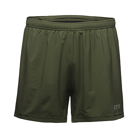 GOREWEAR Mens R5 5 Inch Running Shorts in Utility Green Small Slim fit 4E7C301B, 100619-BH00-M