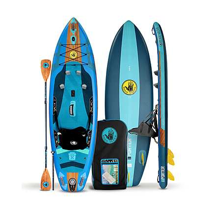 Aquapac Porter 96 Inflatable Paddle Board - Blue/Navy 2398BBBE, 9 ft 6 in, Blue/Navy, IKAYPORT21U-410-9/FT/6/IN