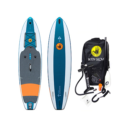 Aquapac Mariner 11 Fishing Inflatable Paddle Board - Emerald/Orange 8932D0FA, 11 ft, Emerald/Orange, ISUP18MAR-EMOR-11/FT