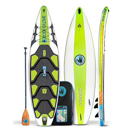 Aquapac Raptor+ 108 Inflatable Paddle Board - Green/Wood F2A67AEC, 10 ft 8 in, Green/Wood, ISUPRPTPLS-349-10/FT/8/IN