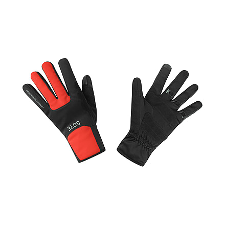 GOREWEAR M WINDSTOPPERR Thermo Gloves in Black/Fireball 3XL Windproof D7741C3A, 100491-99AY-11