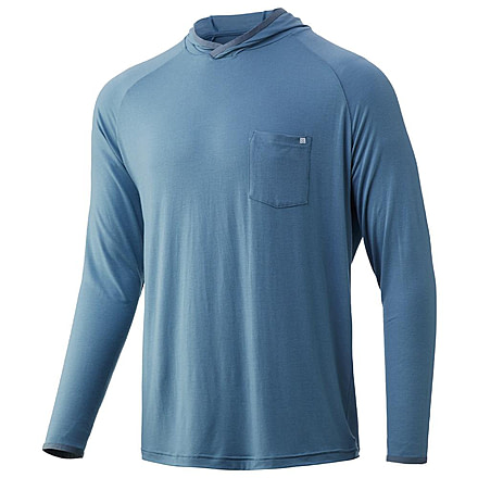 HUK Performance Fishing Waypoint Hoodie - Men's, Silver Blue, Small, H1200292-040-S