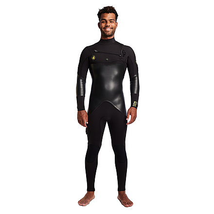 Body Glove Mens 5370 3/2mm Chest Zip Fullsuit - Black 183115E5, L, Black, 23118-Black-L