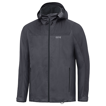 GOREWEAR Mens R3 GORE-TEX Active Hooded Running Jacket in Terra Grey/Black Small Regular fit Waterproof 5B494196, 100550-0R99-M