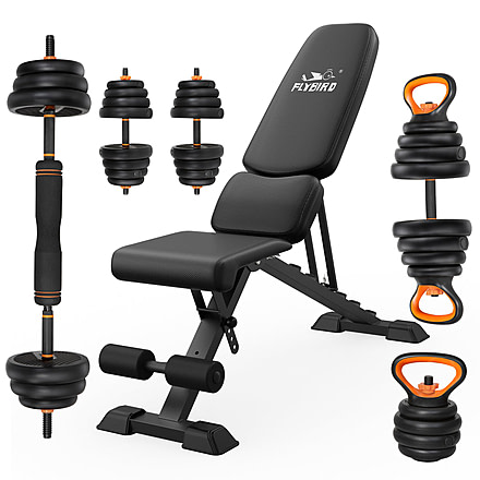 Flybird Fitness Bundle Eco-Friendly Weight SetDumbbells&amp;Comma; Kettlebells&amp;Comma; Etc.&amp; Weight Bench Wp129 EB3F3CEA, 8152230101250