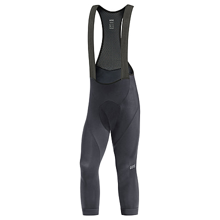 GOREWEAR Mens C3 3/4 Cycling Bib Tights+ in Black Small Form fit 68AA0F7C, 100569-9900-M