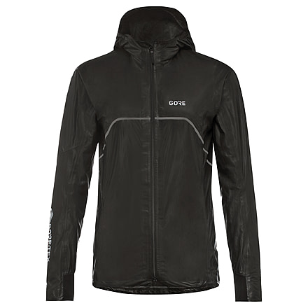 GOREWEAR R7 Womens GORE-TEX SHAKEDRYTM Trail Hooded Running Jacket in Black XL 16-18 Regular fit Waterproof E526EA0B, 100458-9900-44