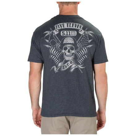 5.11 Tactical Banners &amp; Bayonets Tee, Charcoal Heather - 41191RRW-035-2XL