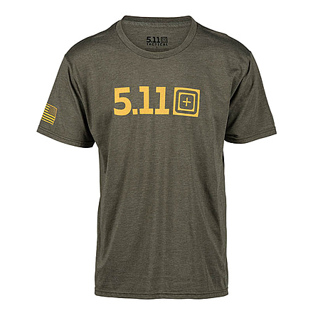 5.11 Tactical Legacy Pop T-Shirt - Mens, Large, Military Green Heather, 41191AACF-223-L