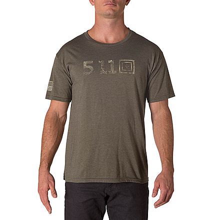5.11 Tactical Legacy Topo Fill T-Shirt - Mens, Medium, Military Green Heather, 41191AAEF-223-M