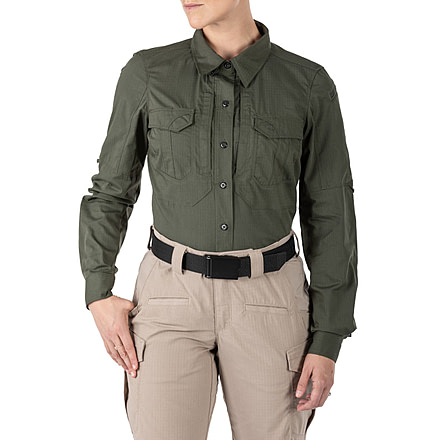 5.11 Tactical Stryke Long Sleeve Shirt - Women's, TDU Green, M, 62404-190-M