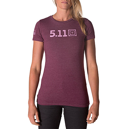 5.11 Tactical Legacy Pop T-Shirt - Womens, Burgundy, Extra Large, 31014AAJF-561-XL