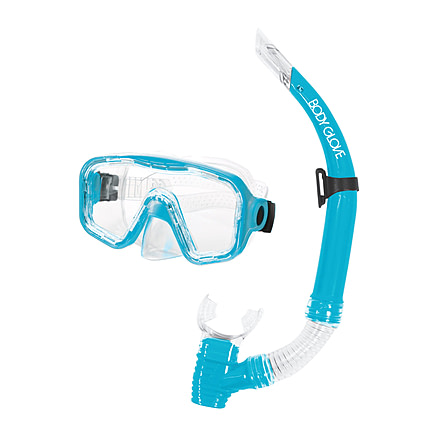 Body Glove Malta Mask / Snorkel Combo - Aqua 8C1951D3, L, Aqua, 15031CMB-AQU-L