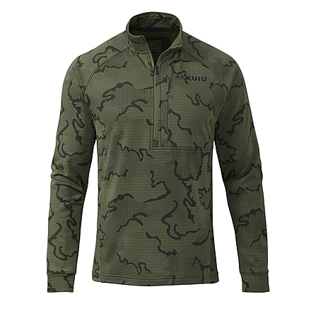 KUIU Ridgepoint Fleece Zip Hunting Shirt in Olive Tonal Size 3XL 0335A108, Olive Tonal, 3XL, Adult, Male, 7670857466014