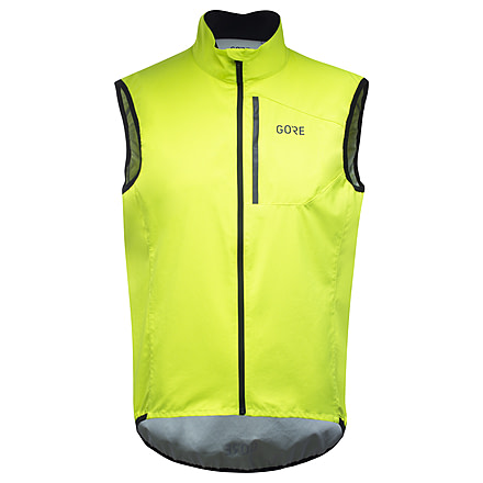 GOREWEAR Spirit Cycling Vest Mens in Neon Yellow XL Regular fit Windproof 450F0038, 100719-0800-XXL