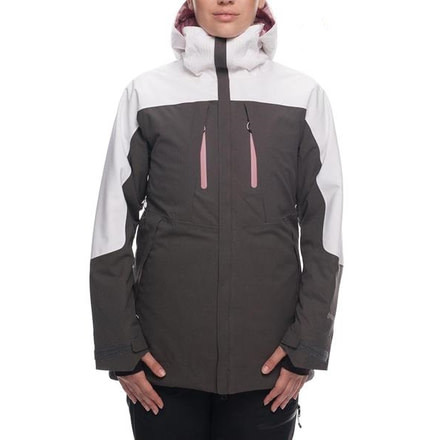 686 Hydrastash Reservoir Insulated Jacket - Womens, Charcoal Colorblock, Small, L8W302-CHA-S