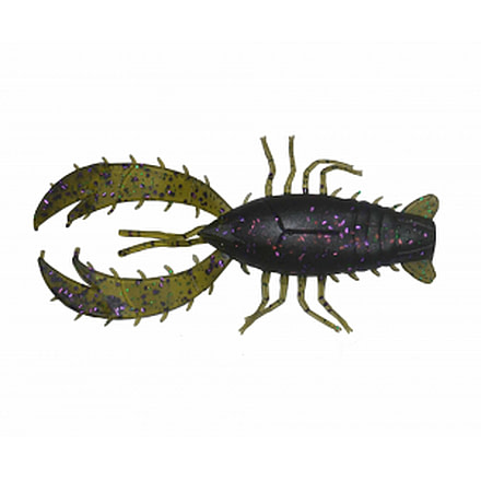 Big Bite Baits Real Deal Craw Soft Baits, 7 per Pack, Sprayed Grass, 4 inch, RDCRW