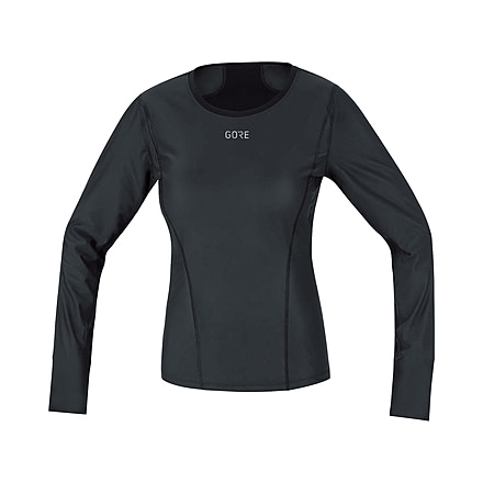 GOREWEAR Womens M WINDSTOPPERR Base Layer Long Sleeve Shirt in Black Medium 8-10 Slim fit 04B8D9FD, 100320-9900-40