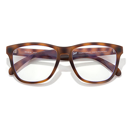 Sunski Classic Blue Light Sunglasses, Tortoise Blue Light/Clear, One Size, SUNB-MD-TO