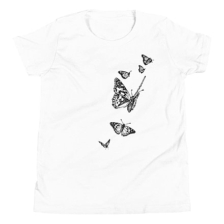 Milk X Whiskey Butterfly Flutter - Youth CF5D4111, White, XL, 55177869429
