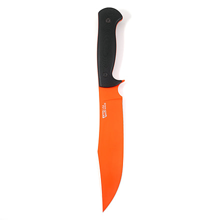 Montana Knife Company The Marshall Bushcraft Knife Fixed Blade Knives, 7.625 inch, 52100 Ball Bearing Steel, Fixed Blade, G-10 Handle, Blaze Orange Cerakote, 12.625 inch, MKC-000616