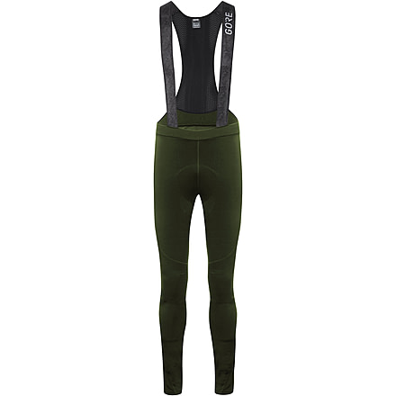 GOREWEAR Mens C5 Thermo Cycling Bib Tights+ in Utility Green Small Form fit C33DBE4F, 100643-BH00-M