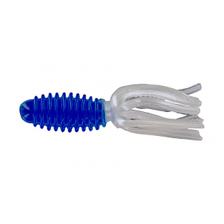 Big Bite Baits Slab Tube Soft Baits, 10 per Pack, Blue/Pearl, 1.75 inch, STUB15