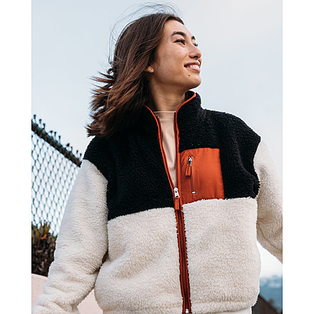 Body Glove Easy Livin Color Blocked Sherpa Zip-Up - Cream 53719806, S, Cream, JJ4740-CRM-S