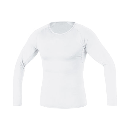 GOREWEAR Mens M Base Layer Long Sleeve Shirt in White Medium Slim fit 8357672B, 100317-0100-L