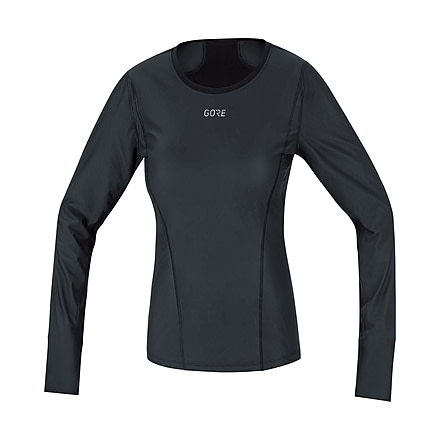GOREWEAR Womens M WINDSTOPPERR Base Layer Thermo Long Sleeve Shirt in Black XS 0-2 Slim fit AA219022, 100321-9900-36