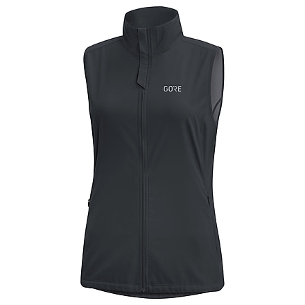 GOREWEAR R3 Womens WINDSTOPPERR Running Vest in Black XS 0-2 Regular fit Windproof C1E73447, 100073-9900-36