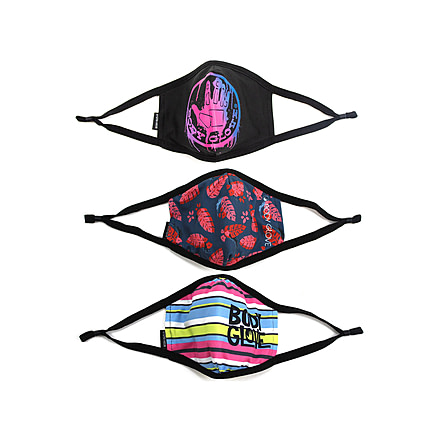 Body Glove Womens 3-Piece Face Mask Set - Logo, Palm, Stripes 9C4BDA23, One Size Adult, Logo, Palm, Stripes, BWMSK-3MIX-PK1