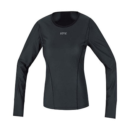 GOREWEAR M WINDSTOPPERR Base Layer Thermo Long Sleeve Shirt Womens in Black XL 16-18 Slim fit BE64DD1C, 100321-9900-44