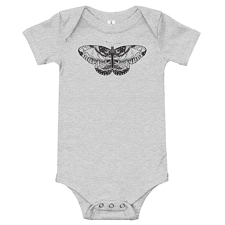 Milk X Whiskey Butterfly Mountain - Onesie 6E4A55E3, Yellow, 3-6m, 372781710329