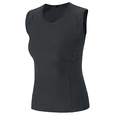 GOREWEAR Womens M Base Layer Sleeveless Shirt in Black XL 16-18 Form fit Moisture Wicking 1FCA18B2, 100017-9900-44