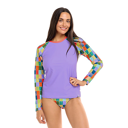 Body Glove Aloha Vibes Sleek Long Sleeve Rashguard - Multi 35E21CF5, M, Aloha Vibes Multi, 39-617741-Multi-M