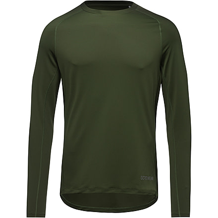GOREWEAR Everyday Long Sleeve Running Shirt Mens in Utility Green XS Regular fit 2C3C8DB6, 101022-BH00-S