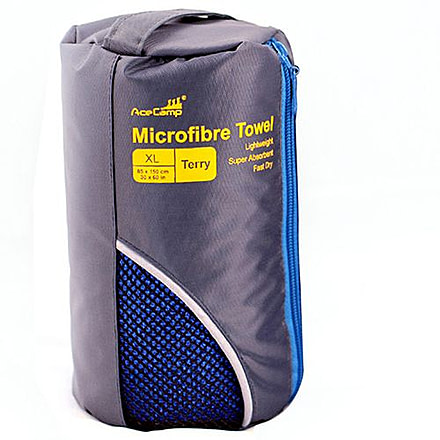 Acecamp Microfiber Towel Terry, XL, Blue, Blue, Exta Large, 1 Year Limited Warranty, ACE-5189